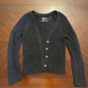American Eagle Outfitters Black Knit Cardigan M